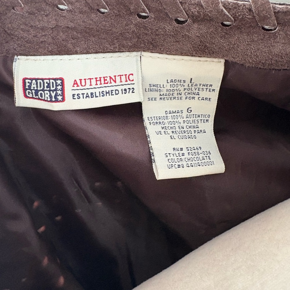 Faded Glory Brown Leather Jacket - Picture 7 of 9